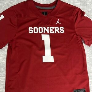 Jordan Oklahoma Sooners #1 Crimson Dri-FIT Football Game Jersey